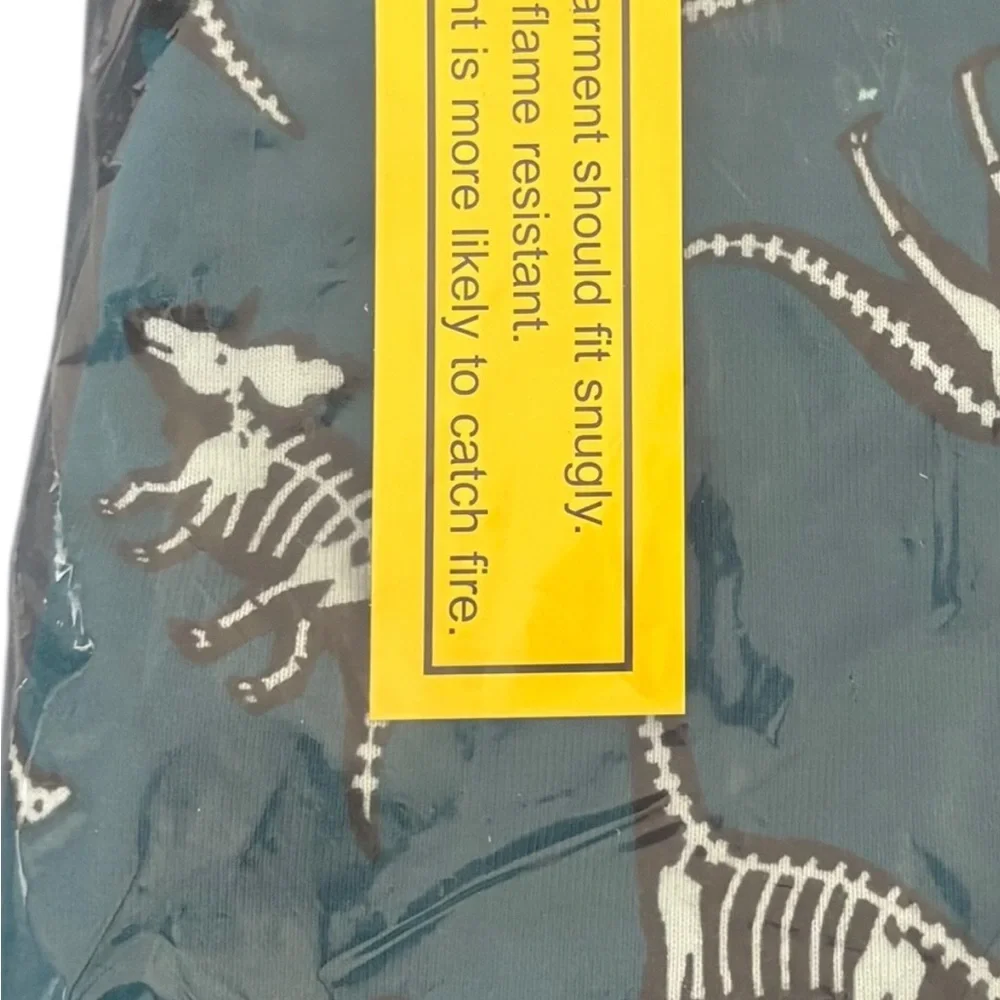 NWT Hanna Andersson Skeleton Dinosaur Organic Pajama Set Size 130 - Picture 3 of 5